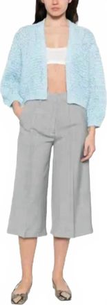 Forte_Forte Womens Open-Front Cardigan In Azure