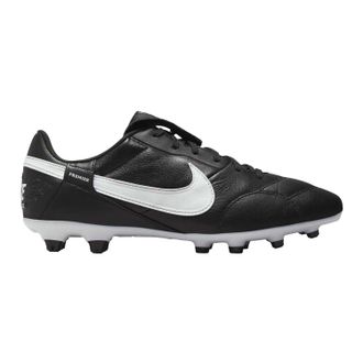 Nike Heren Premier 3 Classic Leather Firm Ground Voetbalschoenen (Zwart/Wit)