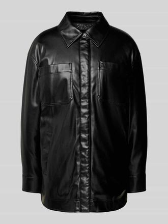 Guess Hemdbluse in Leder-Optik Modell MAREVA in Black, Gr&ouml;&szlig;e XL