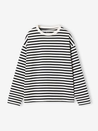 Jonen M&auml;dchen Langarmshirt im Matrosenlook wollwei&szlig;