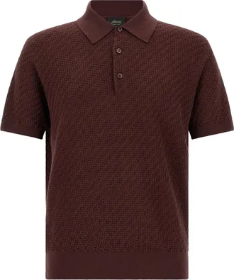 Brioni Purple Shirt Collar Polo