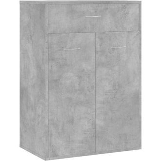 vidaXL Shoe Cabinet Concrete Grey 60x35x84 cm Engineered Wood Vidaxl