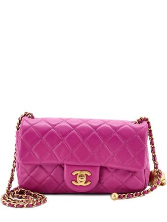 Chanel Pearl Crush Flap Bag Quilted Lambskin Mini crossbody bag - Viola