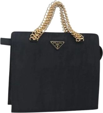 Prada Pre-owned Handbags, female, Blue, Size: ONE SIZE Pre-owned Vintage Hand Bag