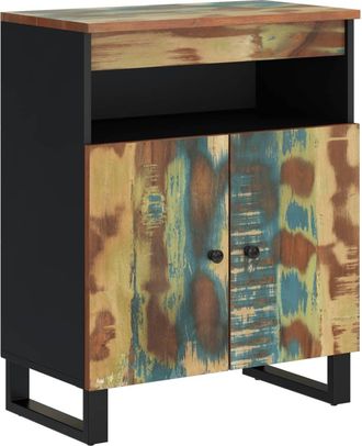 vidaXL Aparador Con 2 Puertas De Madera Maciza Reciclada 60x33x75 Cm Vidaxl