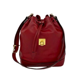 Celine Red Color Leather Shoulder Bag Tote Bag (Pre-Owned)