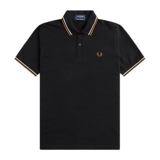 Fred Perry Hombre, Camisetas, Negro, Talla: 2XS
