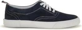 Thom Browne Schoenen, Heren, Blauw, 43 1/2 EU, Leer, Leren Veterschoenen met Rubberen Zool