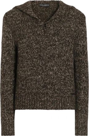 Dolce & Gabbana Polo in Lana - - Sweatshirts & Hoodies - Uomo - Marrone - S