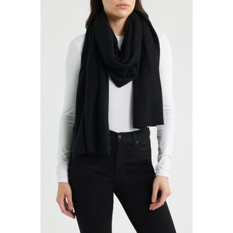 Vince Featherweight Silk & Cashmere Scarf in Black at Nordstrom