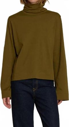 Nation Ltd Neo Turtleneck Top In Martini Olive