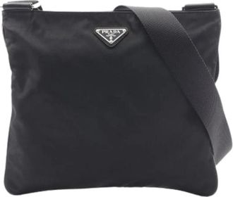 Prada Pre-owned Nylon Cross Body Bag - Dames - Vintage Schoudertas - Zwart - ONE Size - Nylon - Vintage