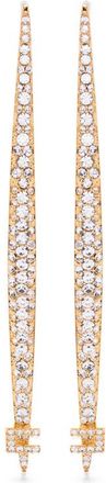 Elisabetta Franchi Crystal-embellished Brass Earrings