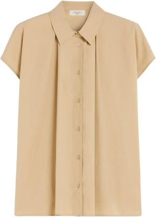 Max Mara Dames, Blouses & Shirts, Beige, Maat: S Katoen