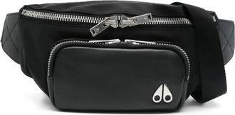 Moose Knuckles logo belt bag - men - Nylon/Cotton/Calf Leather/Polyester - OS - Black