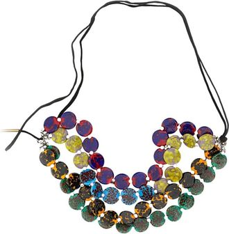 Dries Van Noten Handgeschilderde Murano Glaskralen Ketting - Dames - Kettingen - Veelkleurig - ONE Size - Accessoires