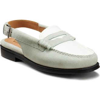 G.H. Bass & Co. Easy Slingback Weejuns Loafer in Light Green White at Nordstrom Rack, Size 6.5