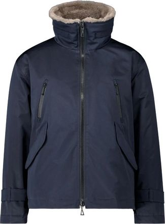 AMBER & JUNE Gewatteerd jack met klepzakken - Dames - Zomerjassen - Blauw - M - Leer - Jassen