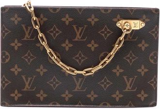 Louis Vuitton Clutch Legacy Chain con monogramma e catena 2019 - Marrone