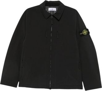 Stone Island Soft Shell Gevoerde Jas - Heren - Zomerjassen - Zwart - S - Jassen