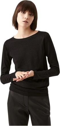 Brunello Cucinelli Sprankelende Zijde en Kasjmier Sweatshirt - Dames - Sweatshirts - Zwart - XL - Kasjmier - Hoodies & sweatvesten