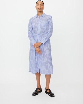Masai MaNivalina Floral Print Midi Shirt Dress in Placid Blue at Nordstrom, Size X-Large