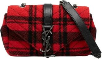 Saint Laurent Pre-owned Shoulder Bags, female, Red, Size: ONE SIZE Pre-owned Leather Shoulder Bag