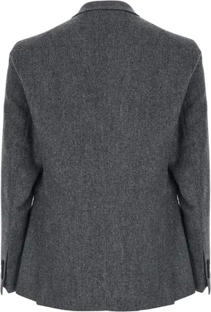 Tagliatore Mens Double-Breasted Montecarlo Blazer Grey Blazers Jacket