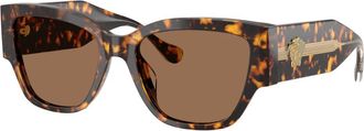 Versace 0Ve 4509U - Dames - Zonnebrillen - Bruin - 55 MM - Accessoires