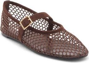 Abound Amari Mesh Ballet Flat in Brown Chocolate at Nordstrom Rack, Size 6.5