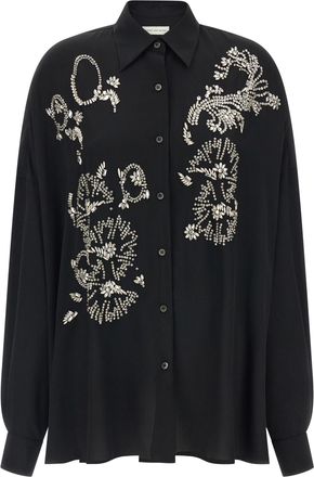 Dries Van Noten Black Polyester Womens Blouse