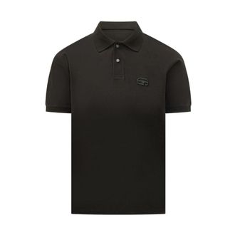 Emporio Armani Logo-patch Polo Shirt - Heren - Polos - Zwart - 2XL - Katoen - Tops
