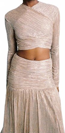 Sabina Mus&aacute;yev Illusion Top In Antique Gold