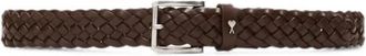 Ami 30mm Gevlochten Riem - Heren - Riemen - Bruin - 85 CM - Accessoires