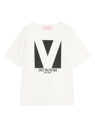 Valentino Garavani T-shirt con stampa Chez Valentino - Bianco