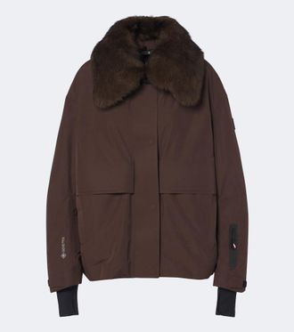 Moncler Piumino da sci con shearling