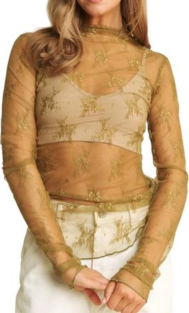 Generic Womens 2025 Mesh Crop Top Long Sleeve Mock Neck Lace Floral See Through Y2K Shirt Blouses Womens Short Sleeve T Shirt (Yellow, XL)