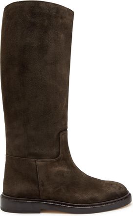 Legres Suede Knee-high Boots - Brown - 38 (IT38/ UK5)