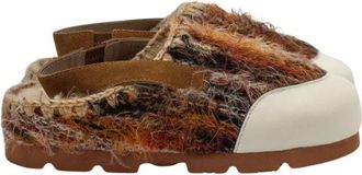 Mou Zueco Winter Bio Wool Back Strap - Dames - Pantoffels - Bruin - 38 EU - Wol - Schoenen