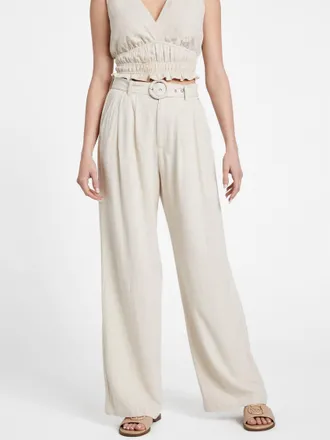 Guess Charlie Belted Linen Pants