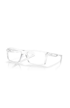 Oakley 57mm Rectangle optical glasses in Transparent at Nordstrom