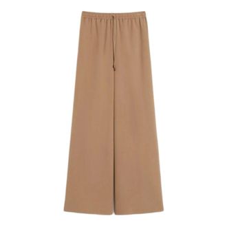 Max Mara Wide Trousers, female, Brown, Size: 2XS Genero Wide-fit Trousers