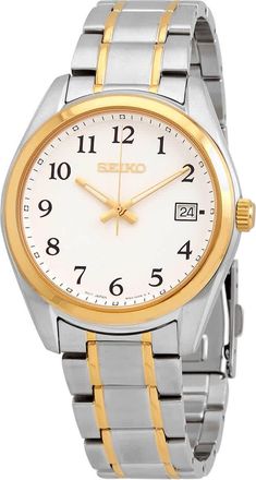 Seiko Core Quartz White Dial Mens Watch SUR460P1
