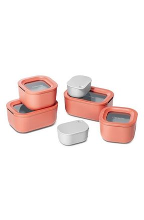 Caraway Mini Glass Food Storage 11-Piece Set in Perracotta at Nordstrom