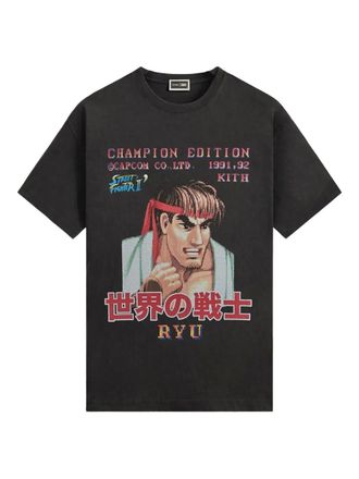 Kith x Capcom T-shirt con stampa ryu - Nero