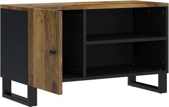 Berkfield Home TV Cabinet 80x33x46 cm Solid Wood Mango&Engineered Wood in Brown | Size: 80 x 33 x 46 cm