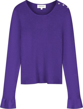 Fab By Fabienne Chapot Lilo Pullover - Dames - Ronde hals truien - Paars - XL - Nylon - Truien & Vesten