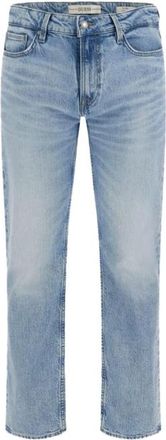Guess Jeans, Heren, Blauw, W31, Katoen, Slim Jeans - Blauw, Slim Fit, Patched Logo
