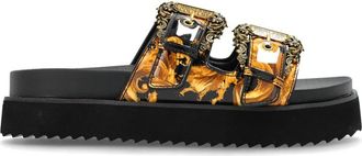 Versace Jeans Couture Buckled Barocco-print Sandals