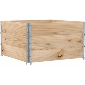 vidaXL Jardinera De Madera Maciza De Pino 100x100 Cm Vidaxl